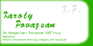 karoly povazsan business card